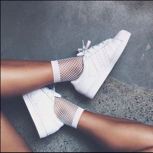 Urban Outfitters White Fishnet Socks